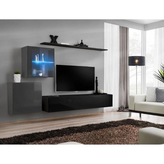 Switch XV sekcija stiklas +LED grafitas/juoda paveikslėlis