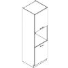 Virtuvės spintelė Adele D60pk 2133 Pl Grey Mat/White paveikslėlis