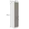 Virtuvės spintelė Stilo claygrey/balta 40dk/210 2f paveikslėlis