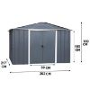 Metalowy domek ogrodowy 67AEYZ 202x217 cm antracyt  paveikslėlis