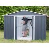 Metalowy domek ogrodowy 67AEYZ 202x217 cm antracyt  paveikslėlis