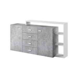 Paveikslėlis Bota 27 2d 4s komoda balta/kolorado betono