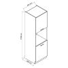 Virtuvės spintelė Oscar D60pk 2133 Pl antracito blizgesys/balta paveikslėlis