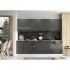 Virtuvės spintelė Oscar D60pk 2133 Pl antracito blizgesys/balta paveikslėlis