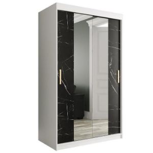 Paveikslėlis Spinta Marble T1 120 White/Marble Black