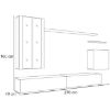 Vitrina Switch glass+LED XII White/Graphite paveikslėlis