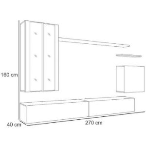 Paveikslėlis Sekcija Switch Glass+LED XII Black/Graphite