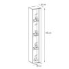 Sieninė stiklinė Switch vitrina WW1 Graphite + LED paveikslėlis