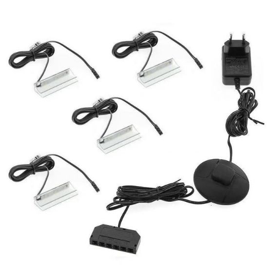 LED apšvietimas 4 vnt. baltos spalvos paveikslėlis