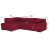 Kampinė sofa Minos Monolith 59 kairioji Kampinė sofa su miegamąja funkcija paveikslėlis