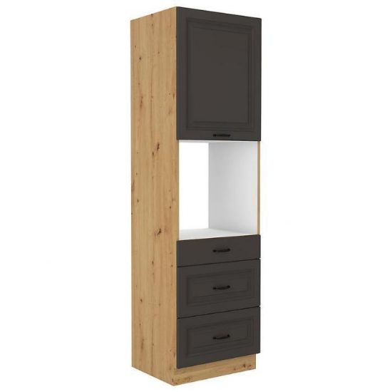 STILO virtuvės spintelė grafito matinis/artisan 60dps-210 3s 1f paveikslėlis