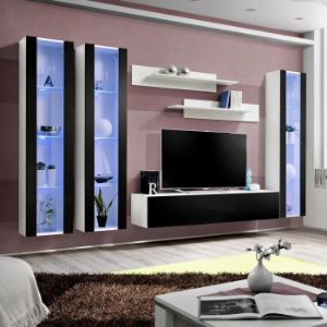 Paveikslėlis Vitrina Fly C2+Stiklas juoda/balta