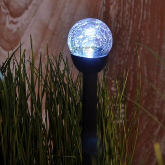 Saulės lempa 1 LED BY-131576 Stiklo sfera 6 paveikslėlis