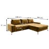 Venera Kronos 01 Kampinė sofa dešinėje pusėje su miegamąja funkcija paveikslėlis