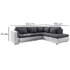 Kampinė sofa su miego funkcija Fado L Paros 06 + Madryt 120 dešinė paveikslėlis