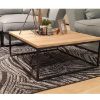 Staliukas Lennox 85x85x36 Natural/Metallic paveikslėlis