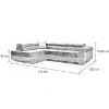Kampinė sofa su miego funkcija Lido Alfa 19 + Alfa 17 kairėje paveikslėlis