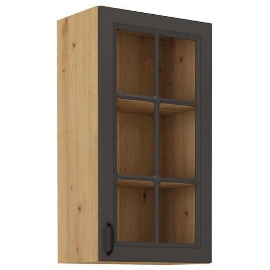 Virtuvės spintelė STILO grafito matinis/artisan 40gs-90 1f paveikslėlis