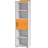 Knygų spinta Nemo 5 pelenų spalvos verona/apelsinų spalvos blizgus paveikslėlis