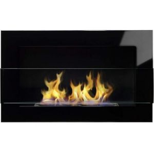 Paveikslėlis Židinys 650x400 blizgus juodas su stiklu Paveikslėlis Židinys 650x400 blizgus juodas su stiklu