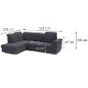 Kampinė sofa su miego funkcija Bergamo L Viton 203 kairėje paveikslėlis