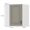 Virtuvės spintelė Stilo claygrey/balta 58x58 gn/72 1f paveikslėlis