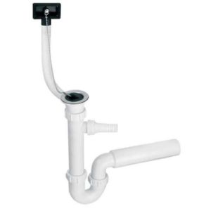 Paveikslėlis Skalbimo mašinos / indaplovės sifonas po kriaukle su horizontaliu išleidimu