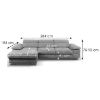 Kampinė sofa Costi OT-2R Soro 90 kairioji sofa-lova paveikslėlis