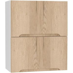 Virtuvės spintelė Zoya W60grf/2 Halifakso ąžuolas/balta paveikslėlis