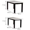 Stalas ST28 140X80+40 baltas/juodas paveikslėlis