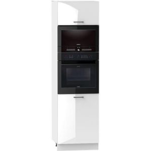 Paveikslėlis Virtuvės spintelė Oscar D60pk Mv 2133 Pl balta blizgi/balta