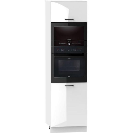 Virtuvės spintelė Oscar D60pk Mv 2133 Pl balta blizgi/balta paveikslėlis