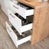 Virtuvės spintelė Oscar D60pk Mv 2133 Pl balta blizgi/balta paveikslėlis