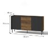Komoda Prestigo P5 2d3s Walnut War/San Seb/Black matt paveikslėlis