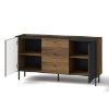 Komoda Prestigo P5 2d3s Walnut War/San Seb/Black matt paveikslėlis
