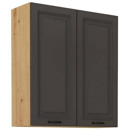 Virtuvės spintelė STILO grafito matinis/artisan 80g-90 2f paveikslėlis