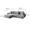 Kampinė sofa su miegamąja funkcija Bono New Gusto 88 paveikslėlis