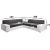 Kampinė sofa su miego funkcija Minos Maxi Monolith 97+Madryt 120 universalus paveikslėlis