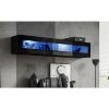 Vitrina Fly 51+Glass Black + LED paveikslėlis