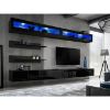 Vitrina Fly 51+Glass Black + LED paveikslėlis