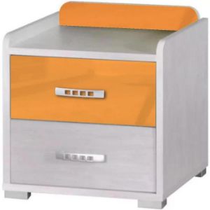 Naktinis staliukas Nemo 8 ash verona/gloss orange paveikslėlis