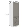 Virtuvės spintelė Stilo claygrey/balta 60dks/210 3s 1f paveikslėlis