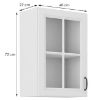 Virtuvinė spintelė STILO balta matinė/balta 40gs-72 1f paveikslėlis