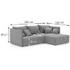Kampinė sofa su miego funkcija York Monolith 85 universalus paveikslėlis