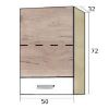 Virtuvės spintelė Econo 33G Sonoma/White/San Remo paveikslėlis