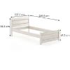Lova iš buko medienos LK120-100x200 balinta paveikslėlis