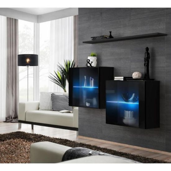Komoda + lentynos jungiklis Sb III Led Black paveikslėlis