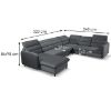 Samos II Vogue 15 sofa-lova, kairioji Kampinė sofa su miegamąja vieta paveikslėlis