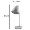 Stalinė lempa Monic VO0792 pilka MAX 15W LB1 paveikslėlis