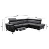 Kampinė sofa be miegamojo funkcijos Lince 1TVE-ELE1-OTM/BK Madras 207 CZ dešininė paveikslėlis